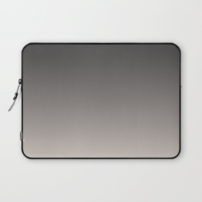 Smooth Charcoal Minimalist Ombré Gradient Abstract Laptop Sleeve Gallery Image 1