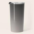 Smooth Charcoal Minimalist Ombré Gradient Abstract Travel Mug Gallery Image 3