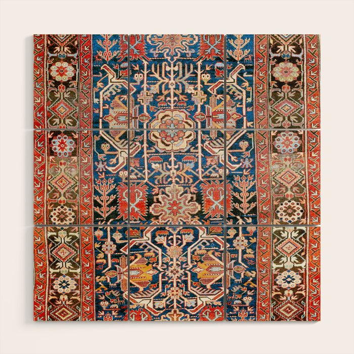 Baku South Caucasus Azerbaijan Rug Print Wood Wall Art Gallery Image 1