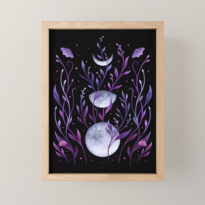 Phase & Grow - Purple Mini Art Print Gallery Image 1