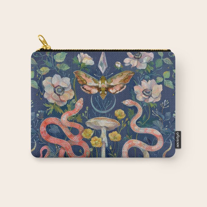 Snake Moth Mushroom  Carry All Pouch Gallery Image 1