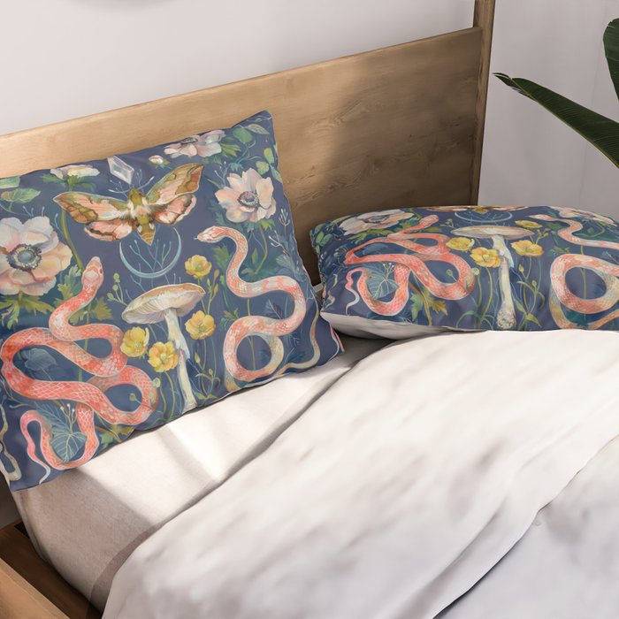 Snake Moth Mushroom  Pillow Sham Gallery Image 2