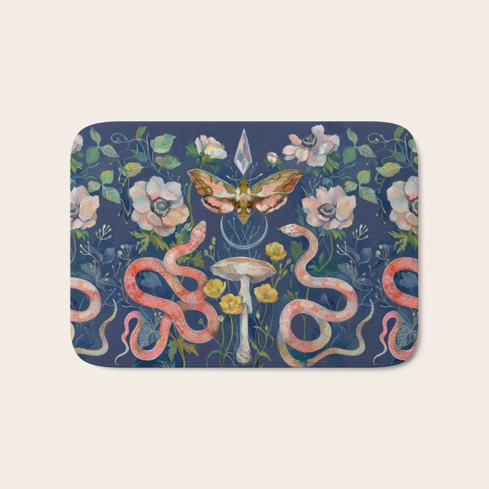 Snake Moth Mushroom  Bath Mat Gallery Image 1