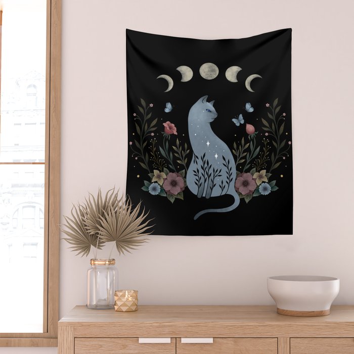 Cat on the Hill Wall Tapestry Gallery Image 2