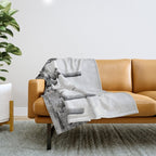 Grey Cactus Land Throw Blanket Gallery Image 1