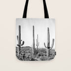 Grey Cactus Land Tote Bag Gallery Image 1