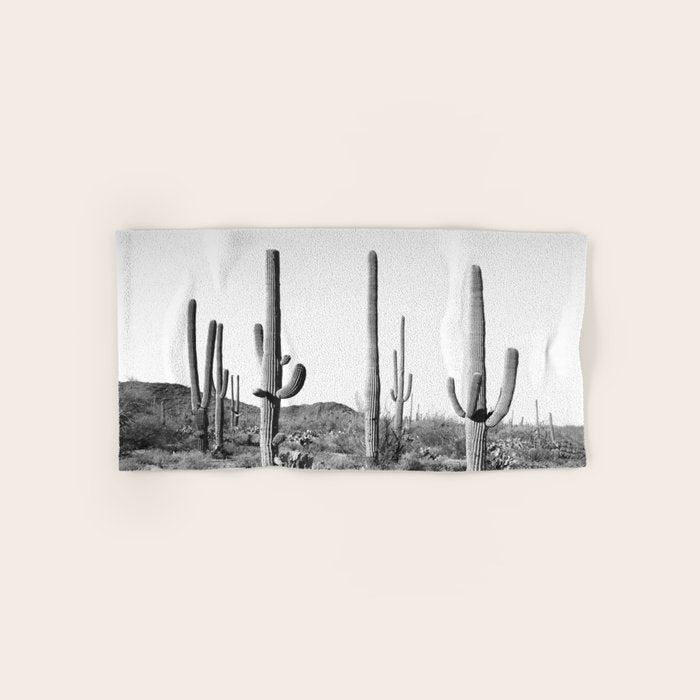 Grey Cactus Land Bath Towel Gallery Image 1