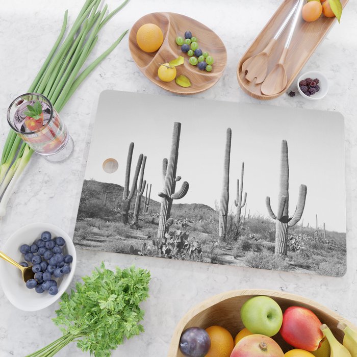 Grey Cactus Land Cutting Board Gallery Image 2