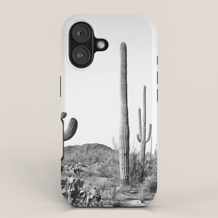 Grey Cactus Land iPhone Case Gallery Image 1