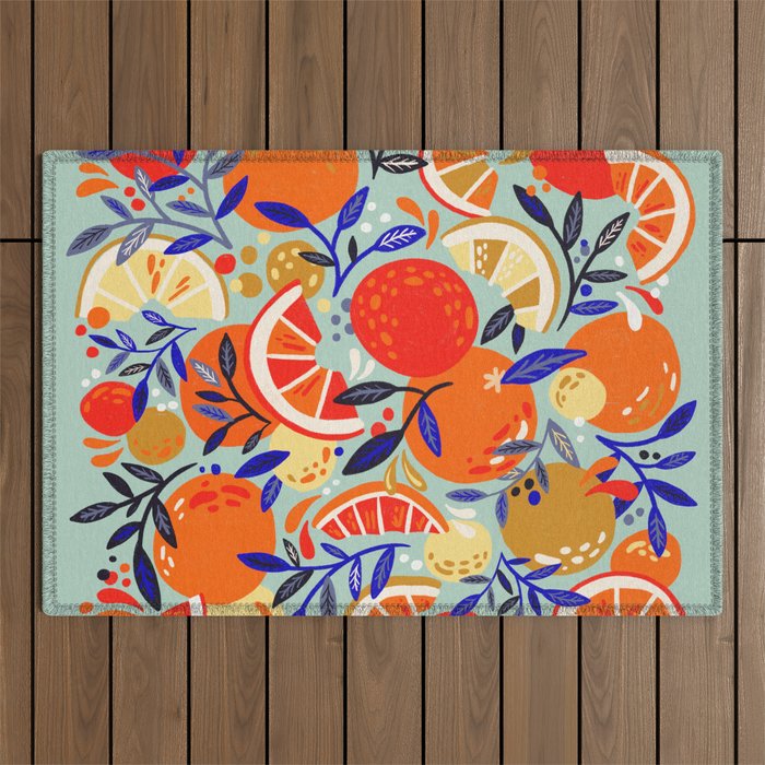 Fresh Citrus Mesh - Mint Outdoor Rug Gallery Image 1