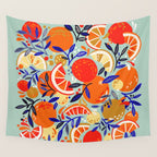 Fresh Citrus Mesh - Mint Wall Tapestry Gallery Image 4
