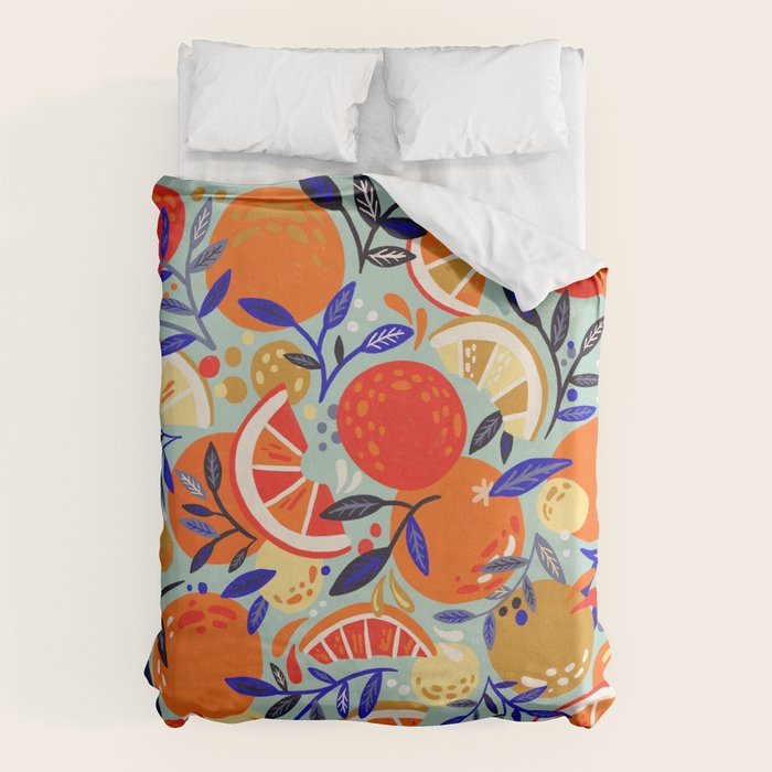 Fresh Citrus Mesh - Mint Duvet Cover Gallery Image 6