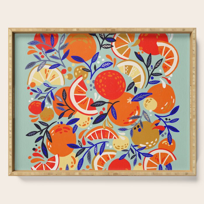 Fresh Citrus Mesh - Mint Serving Tray Gallery Image 1