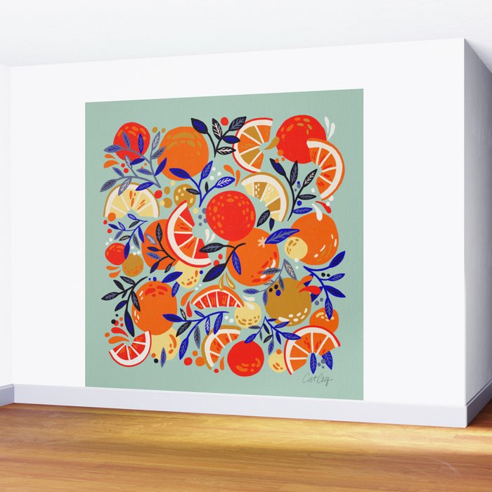 Fresh Citrus Mesh - Mint Wall Mural Gallery Image 2