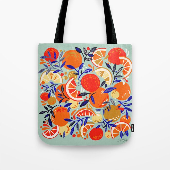 Fresh Citrus Mesh - Mint Tote Bag Gallery Image 1