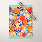 Fresh Citrus Mesh - Mint Wrapping Paper Gallery Image 1