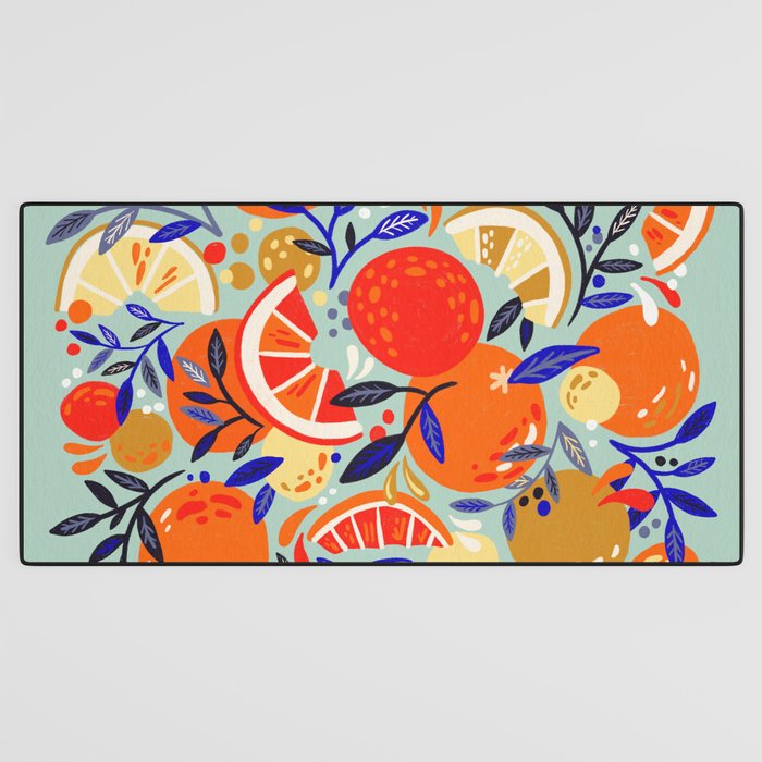 Fresh Citrus Mesh - Mint Desk Mat Gallery Image 3