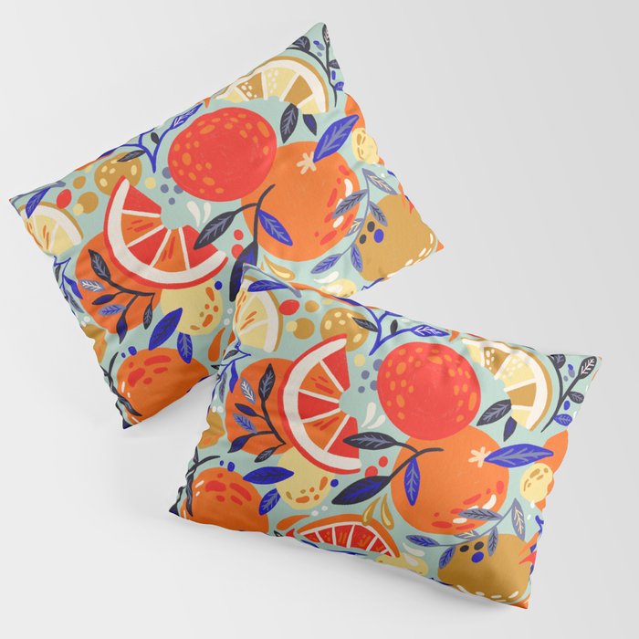 Fresh Citrus Mesh - Mint Pillow Sham Gallery Image 1