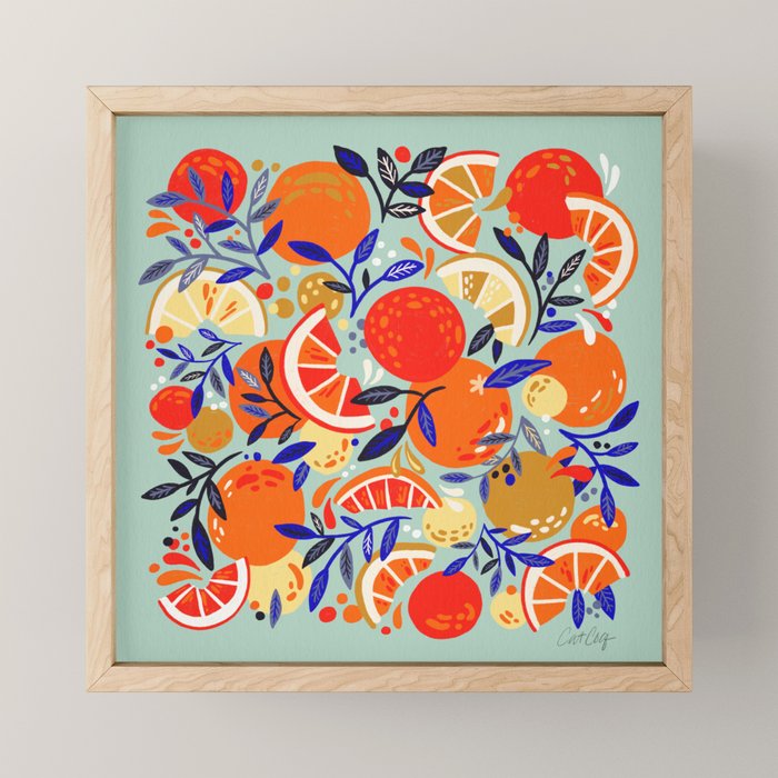 Fresh Citrus Mesh - Mint Mini Art Print Gallery Image 1