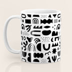Black and white abstract organic shape pattern Coffee Mug Gallery Image 3
