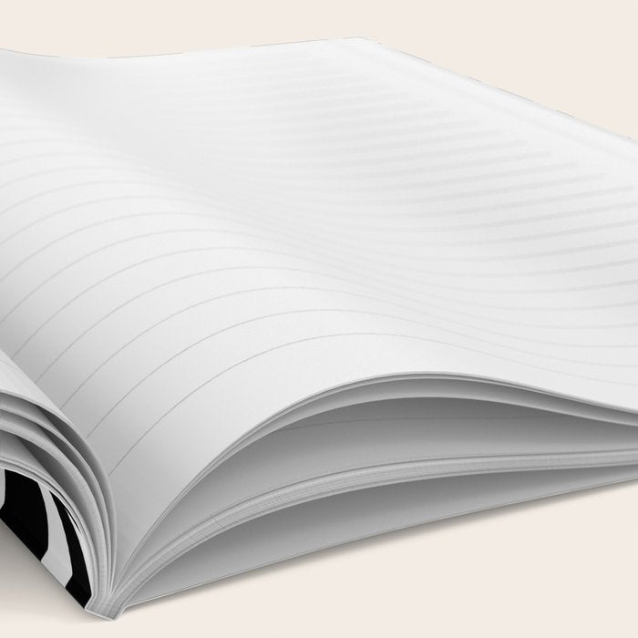 Black and white abstract organic shape pattern Notebook Gallery Image 2