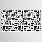 Black and white abstract organic shape pattern Tablecloth Gallery Image 2