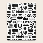 Black and white abstract organic shape pattern Notebook Gallery Image 4