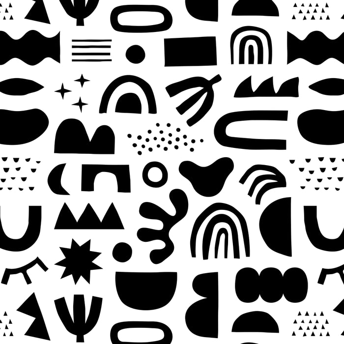 Black and white abstract organic shape pattern Coffee Mug Gallery Image 2