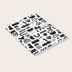 Black and white abstract organic shape pattern Notebook Gallery Image 2
