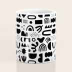 Black and white abstract organic shape pattern Coffee Mug Gallery Image 4
