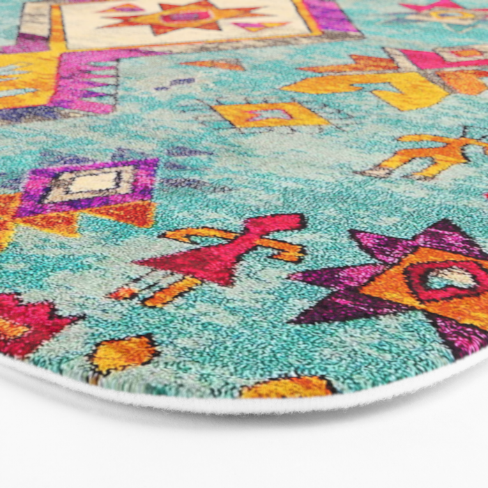N178 - Antique Oriental Traditional Berber Bohemian Moroccan Style  Bath Mat Gallery Image 3