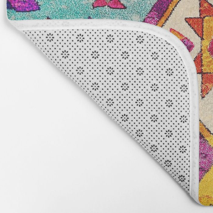 N178 - Antique Oriental Traditional Berber Bohemian Moroccan Style  Bath Mat Gallery Image 2