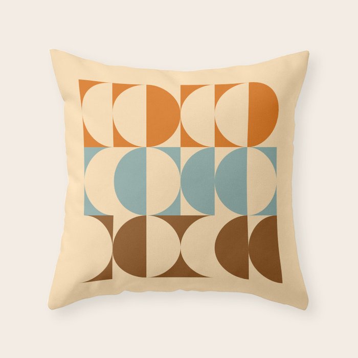 Vintage Geometric 04A Throw Pillow Gallery Image 1