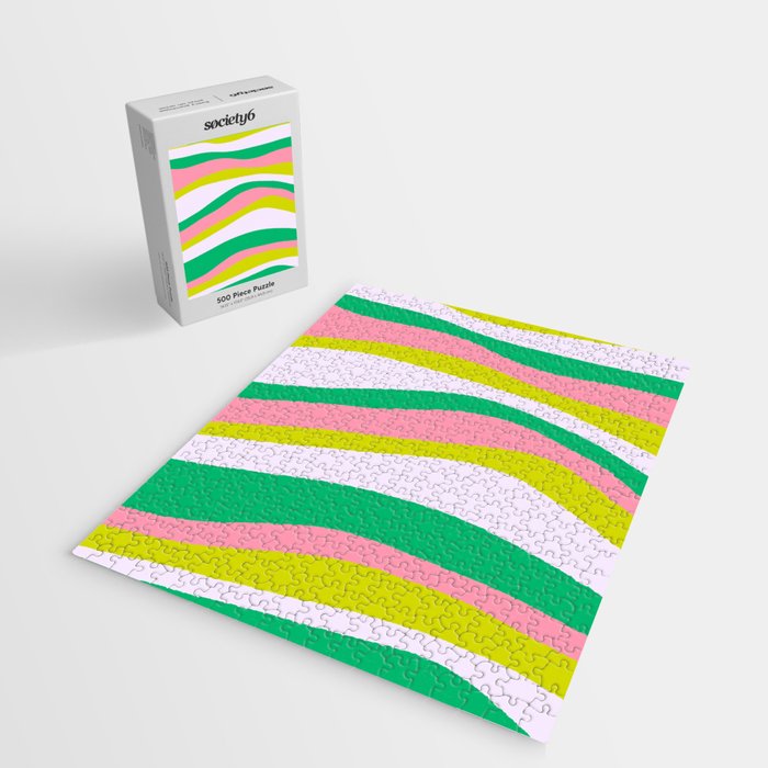 Retro Ribbon Stripes Jigsaw Puzzle Gallery Image 2