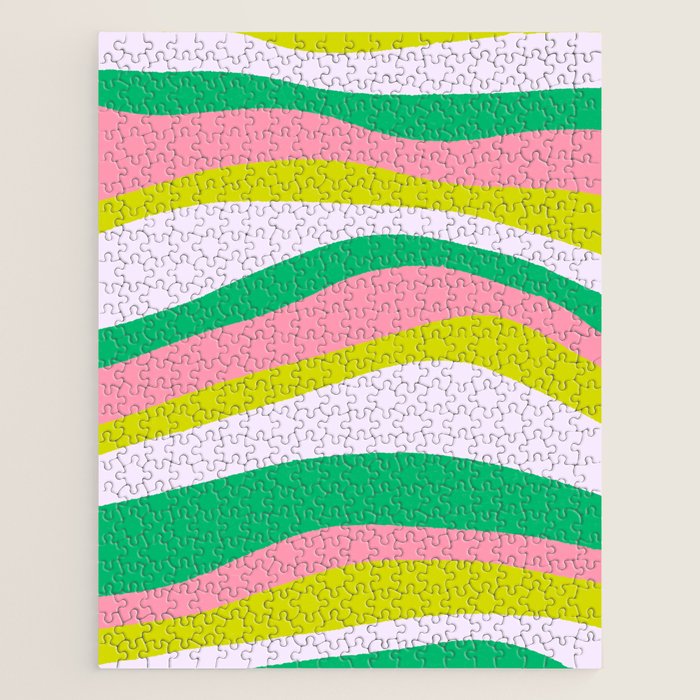 Retro Ribbon Stripes Jigsaw Puzzle Gallery Image 1