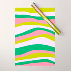 Retro Ribbon Stripes Wrapping Paper Gallery Image 1