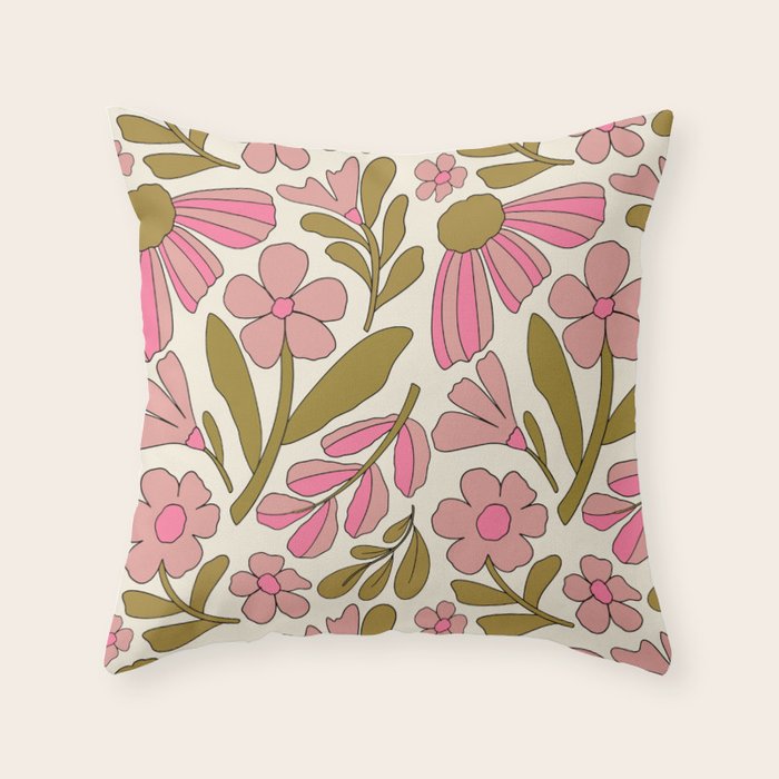 Retro Groovy - 70s style Throw Pillow Gallery Image 6