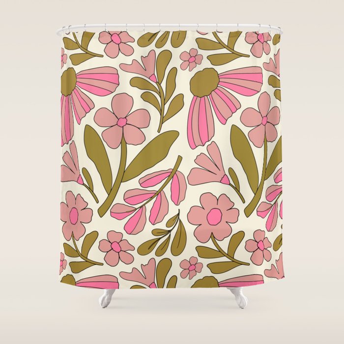 Retro Groovy - 70s style Shower Curtain Gallery Image 1
