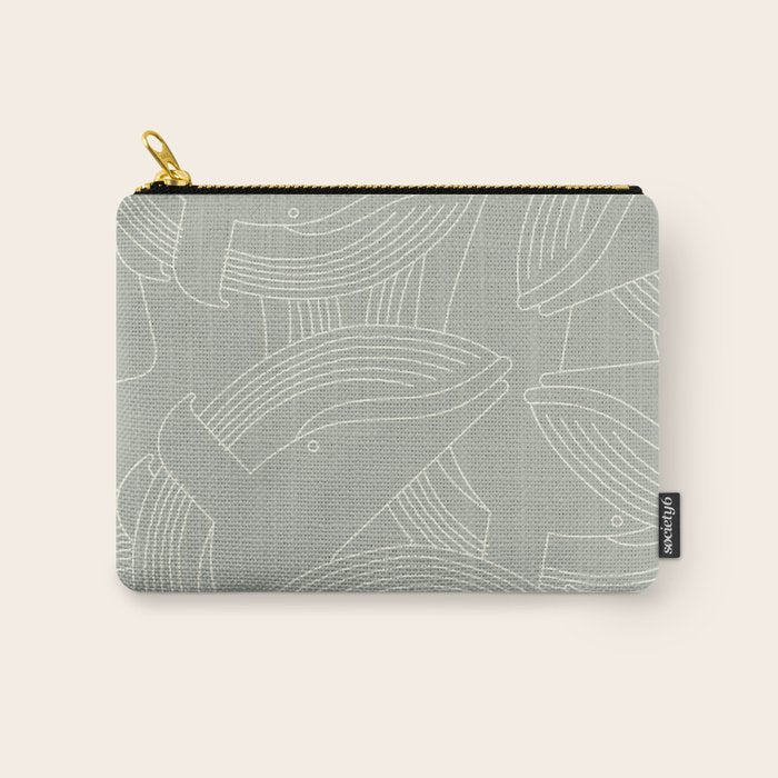 Minimalist Blue Whale Carry All Pouch Gallery Image 1