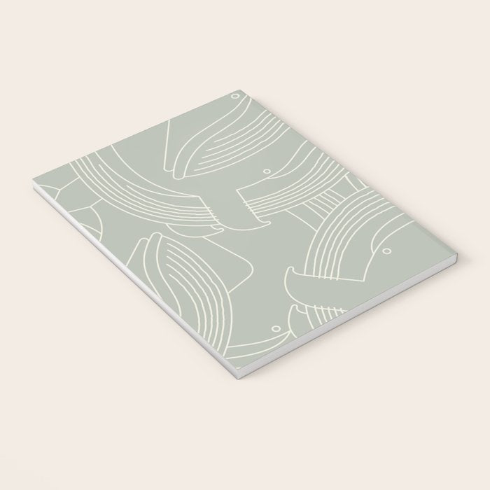 Minimalist Blue Whale Notebook Gallery Image 3