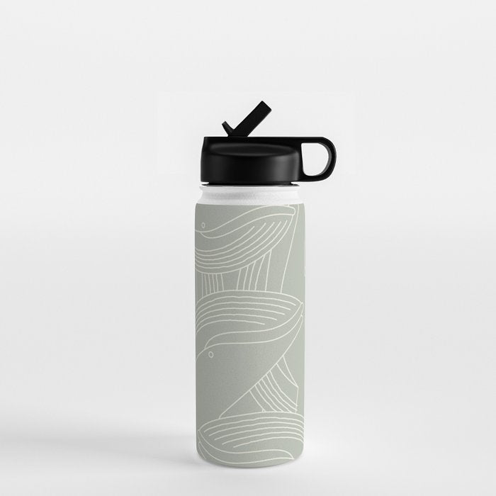 Minimalist Blue Whale Water Bottle Gallery Image 1