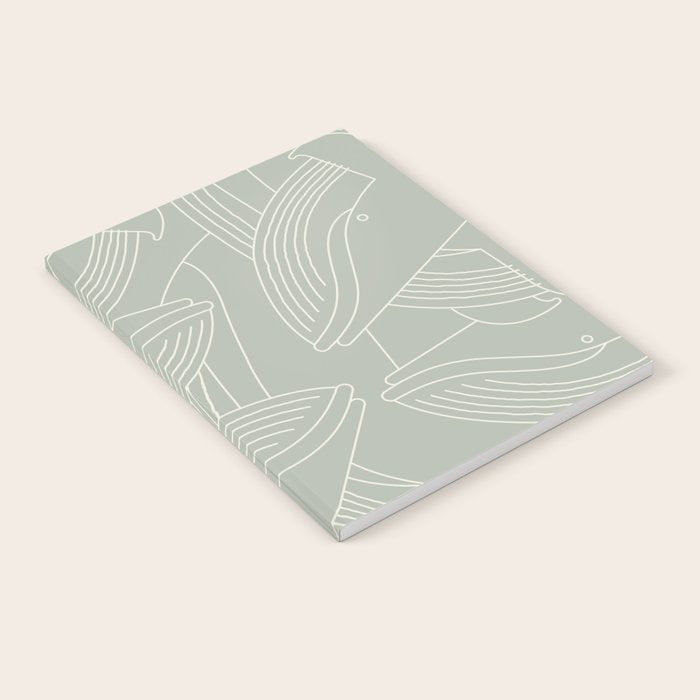 Minimalist Blue Whale Notebook Gallery Image 2