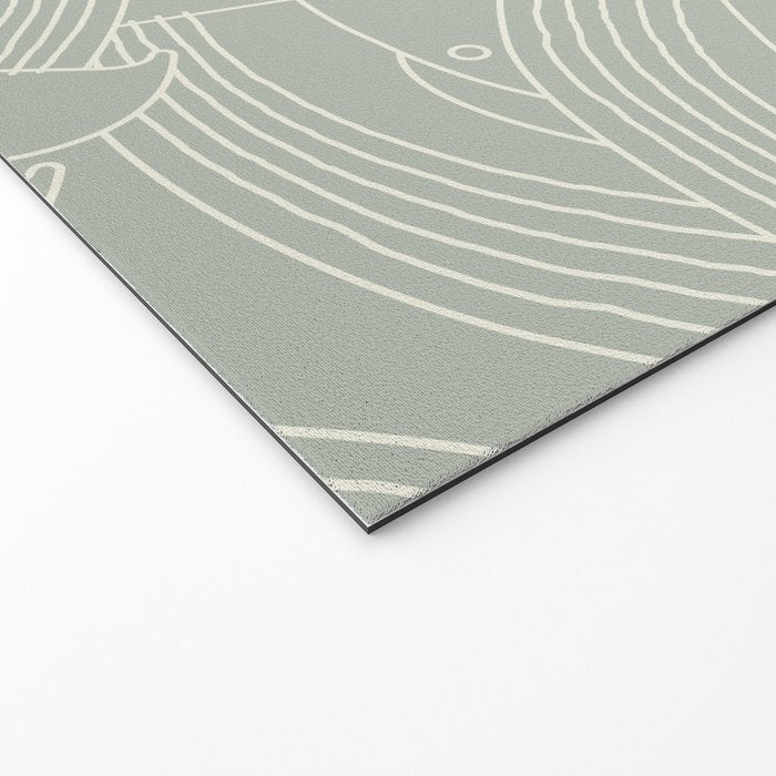 Minimalist Blue Whale Welcome Mat Gallery Image 2