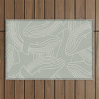 Minimalist Blue Whale Outdoor Rug Gallery Image 1