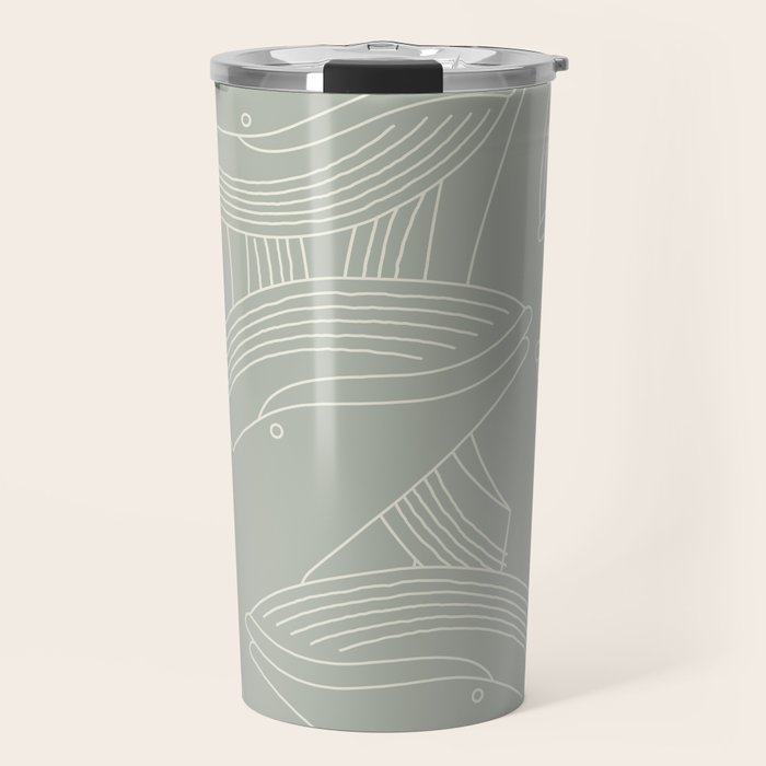 Minimalist Blue Whale Travel Mug Gallery Image 1