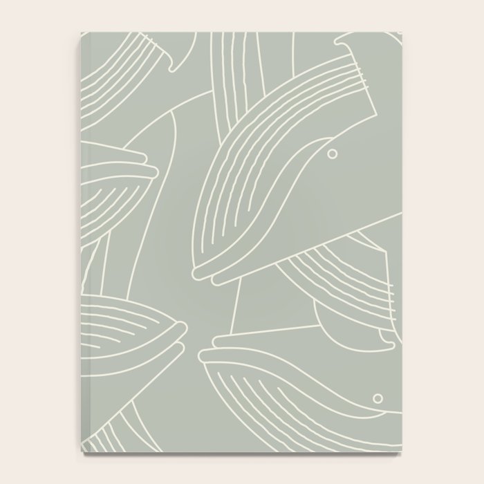 Minimalist Blue Whale Notebook Gallery Image 4
