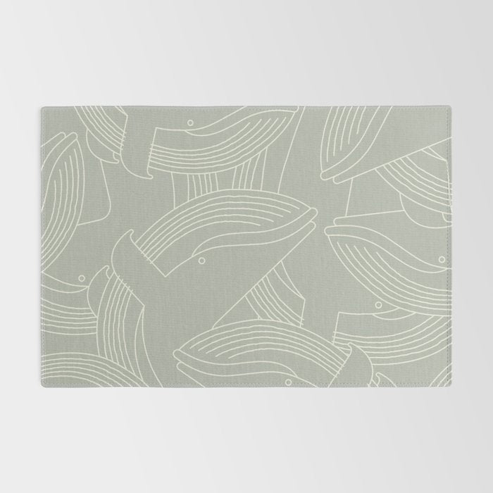 Minimalist Blue Whale Rug Gallery Image 2