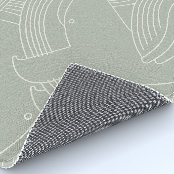 Minimalist Blue Whale Rug Gallery Image 4