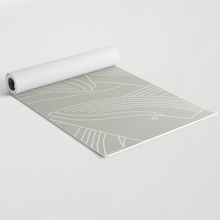 Minimalist Blue Whale Yoga Mat Gallery Image 2