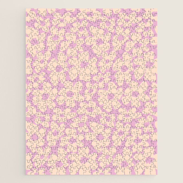 Daisies - Cream and pink Jigsaw Puzzle Gallery Image 1